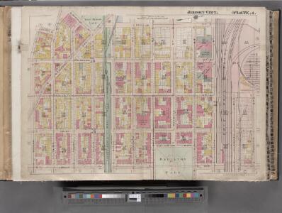 Jersey City, V. 1, Double Page Plate No. 4 [Map bounded by Division St., 12th St., Jersey Ave., 2nd St.] / compiled under the direction of and published by G.M. Hopkins Co.