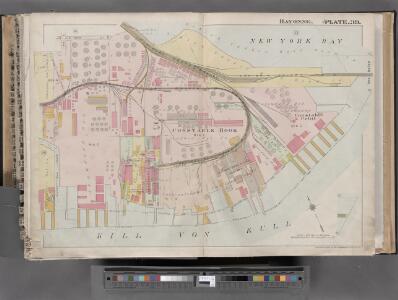 Jersey City, V. 1, Double Page Plate No. 39 [Map bounded by New York Bay, Kill Von Kull, E. 22nd St.] / compiled under the direction of and published by G.M. Hopkins Co.
