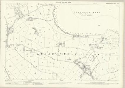Brecknockshire XXXIV.4 (includes: Llan Gors; Llangasty Tal Y Llyn; Llansanffraid) - 25 Inch Map