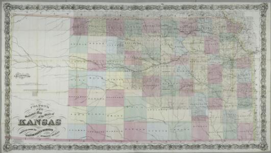 Colton's new sectional map of the state of Kansas : compiled from the United States surveys & other authentic sources.