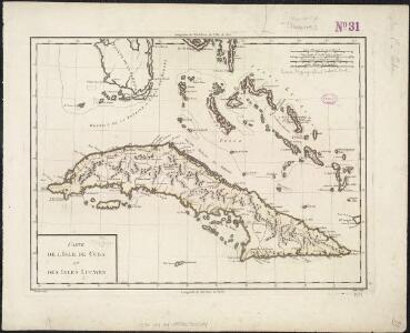Carte de l'Isle de Cuba et des Isles Lucayes