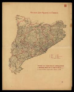 Divisió de Catalunya en corregiments i subdelegació de la Vall d'Aràn segons el mapa d'en Tomas López editat a Madrid el 1776
