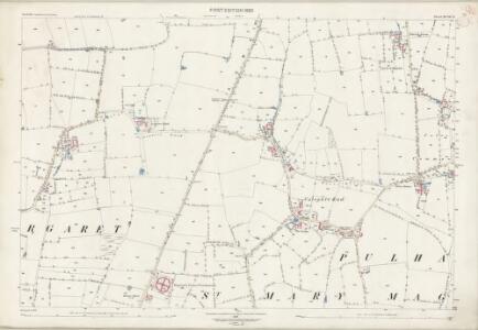 Norfolk XCVII.13 (includes: Moulton St Michael; Pulham Market; Tivetshall St Margaret; Wacton) - 25 Inch Map