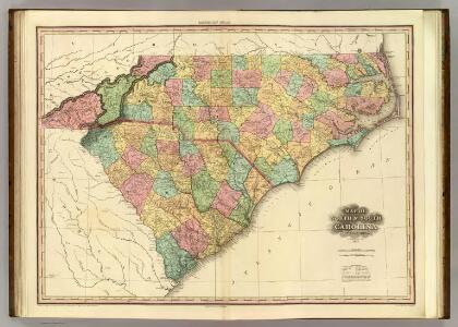 Map Of North & South Carolina.