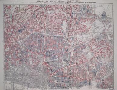 Charles Booth's 'Descriptive Map of London Poverty'. Detail showing the City of London and the East End