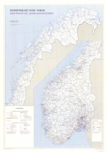 Spesielle kart 161b: Kommunekart over Norge med politi og lensmannsdistrikt