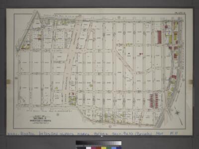 Plate 11: Part of Section 9, Borough of the Bronx. [Bounded by Jerome Avenue, E. 169th Street, Park Avenue, E. 164th Street, E. 165th Street and Cromwell Avenue.]