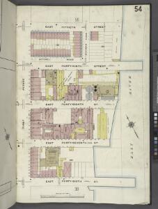 Manhattan, V. 4, Plate No. 54 [Map bounded by E. 50th St., East River, E. 46th St., 1st Ave.]