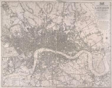 LAURIE'S NEW PLAN OF LONDON and its ENVIRONS with an Improved Scale FOR ASCERTENING DISTANCES