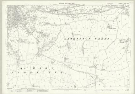 Cornwall XVII.5 (includes: Launceston; Lawhitton Rural; St Stephens By Launceston Rural) - 25 Inch Map