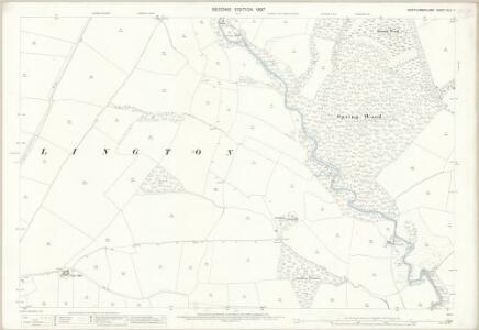 Northumberland (Old Series) XLV.7 (includes: Longframlington; Swarland) - 25 Inch Map