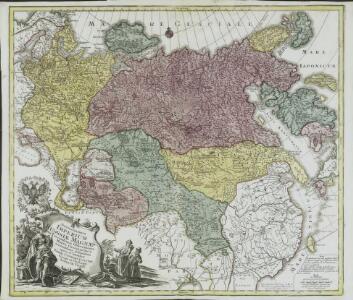 Spatiosissimum imperium Russiæ magnæ juxta recentissimas observationes mappa geographica