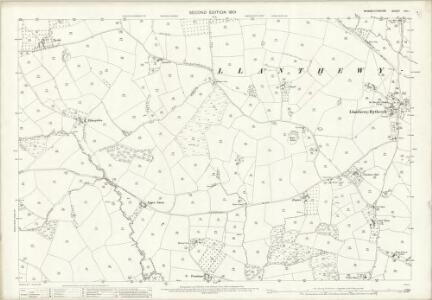 Monmouthshire XIII.1 (includes: Abergavenny Rural; Llandeilo Bertholau; Llanover Fawr) - 25 Inch Map