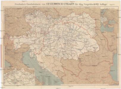 Prochaska's Eisenbahnkarte von Oesterreich-Ungarn für 1894