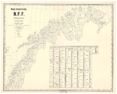 Spesielle kart 106-1: Norges Forsvarsforening N.F.F. overiktskart over foreningens kredse