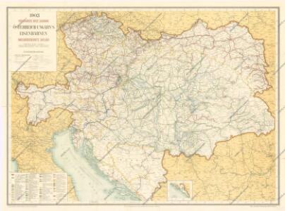 Eisenbahnkarte von Österreich-Ungarn 1903