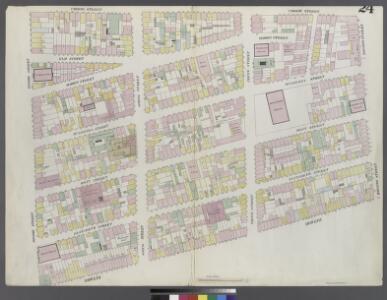 Plate 24: Map bounded by Houston Street, Bowery, Broome Street, Crosby Street