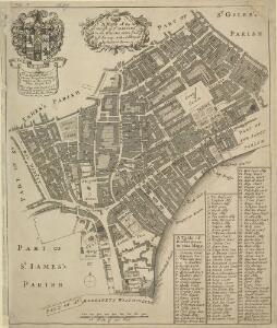 A MAPP of the Parish of St MARTINS in the FIELDS, taken from ye last survey, with Additions By Blome, Richard.