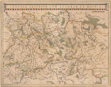 Saxonia Superior, Cum Lusatia Et Misnia. [Karte], in: Novus Atlas, das ist, Weltbeschreibung, Bd. 1, S. 165.