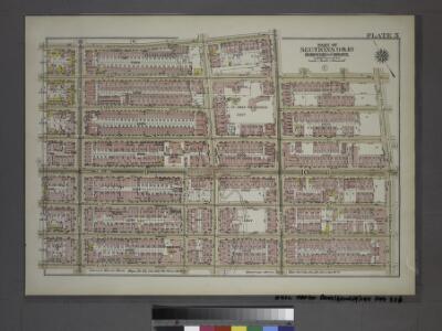 Plate 5, Part of Sections 9&10, Borough of the Bronx. [Bounded by E. 142nd Street, St. Anns Avenue, E. 141st Street, Cypress Avenue, E. 135th Street and Willis Avenue.]