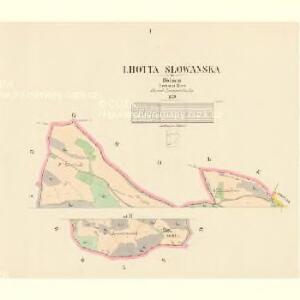 Lhotta Slowanska - c7049-1-001 - Kaiserpflichtexemplar der Landkarten des stabilen Katasters