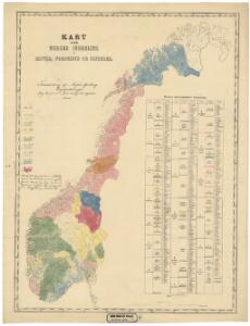 Statistikk kart 19-4: Fremstilling af Norges Agerbrug. Engdyrkning. Eng beregnet i procent af dyrket areal