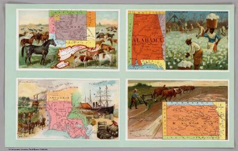 Territory of Wyoming, Alabama, Louisiana, Kansas.