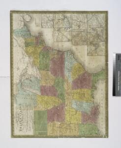Mitchell's map of the United States : showing the principal travelling turnpike and common roads, on which are given the distances in miles from one place to another, also the courses of the canals & rail roads throughout the country, carefully compi