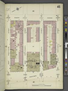 Manhattan, V. 5, Plate No. 46 [Map bounded by 8th Ave., West 46th St., Broadway, West 43rd St.]