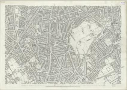 London (First Editions c1850s) LXVI (includes: Camberwell; Lambeth St Mary) - 25 Inch Map