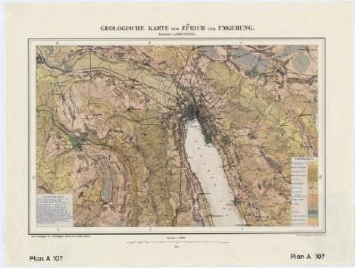 Geologische Karte von Zürich und Umgebung