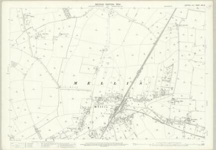 Suffolk XXV.13 (includes: Burgate; Mellis; Thrandeston; Yaxley) - 25 Inch Map