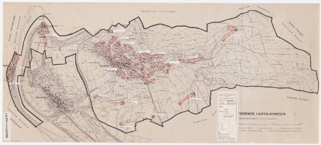Laufen-Uhwiesen: Definition der Siedlungen für die eidgenössische Volkszählung am 01.12.1970; Siedlungskarte