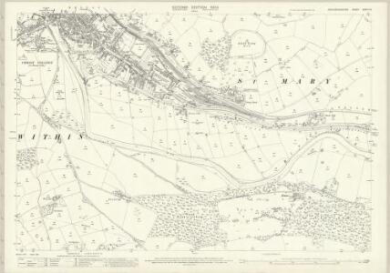 Brecknockshire XXVIII.13 (includes: St David Within; St David Without; St John The Evangelist; St Mary) - 25 Inch Map