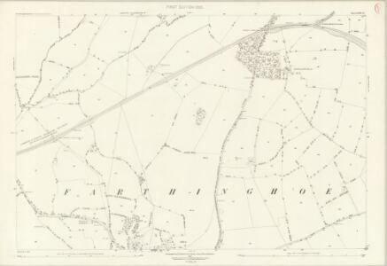 Northamptonshire LVIII.12 (includes: Farthinghoe; Greatworth; Marston St Lawrence; Newbottle; Thenford) - 25 Inch Map