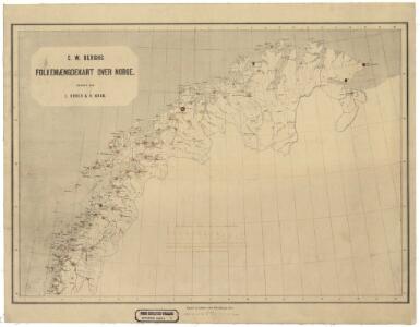 Statistikk kart 1-3: C. W. Bergs Folkemængdekart over Norge. Nordlige del