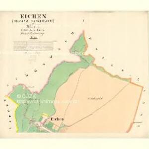 Eichen (Hornj Sokolom) - m0828-1-001 - Kaiserpflichtexemplar der Landkarten des stabilen Katasters