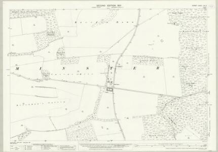 Dorset XIV.3 (includes: Iwerne Minster; Tarrant Gunville) - 25 Inch Map