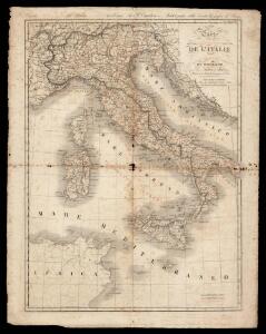 Carte polychrome de l'Italie antique et moderne / par Pierre Tardieu et Audot père