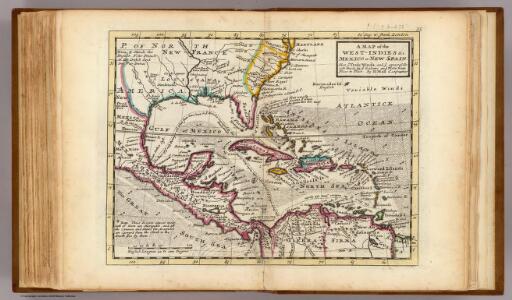 Map of the West-Indies, Mexico or New Spain.