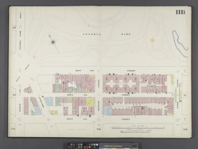 Manhattan, V. 6, Double Page Plate No. 111 1/2 [Map bounded by Central Park, 6th Ave., W. 57th St., 8th Ave., Central Park West]