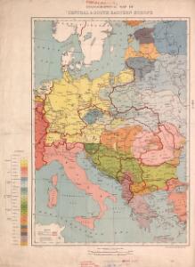 Ethnographical map of central & south eastern Europe. 1916.