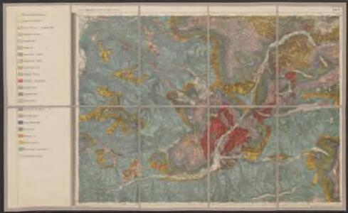 Geologische Übersichtskarte des tirolisch-venetianischen Hochlandes zwischen Etsch und Piave