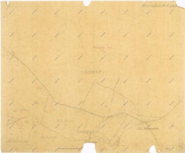 Kopie katastrální mapy obce Kroučová z roku 1841, list II 1