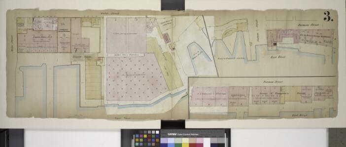 Double Page Plate No. 3; [Map bounded by Main St.,    Water St., Fulton St., Furman St.; Including East River, Ferry to Fulton St. New York, Empire Stores]
