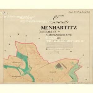 Menhartitz - m1751-1-001 - Kaiserpflichtexemplar der Landkarten des stabilen Katasters