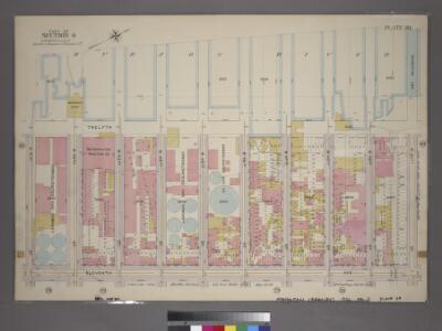 Plate 39, Part of Section 4: [Bounded by Twelfth Avenue (Hudson River Piers), W. 50th Street, Eleventh Avenue and W. 42nd Street.]