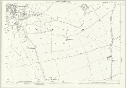 Lincolnshire CXXIV.7 (includes: Aslackby and Laughton; Billingborough; Folkingham; Pointon and Sempringham) - 25 Inch Map
