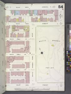 Manhattan, V. 7, Plate No. 54 [Map bounded by W. 125th St., W. 120th St., Lenox Ave.]