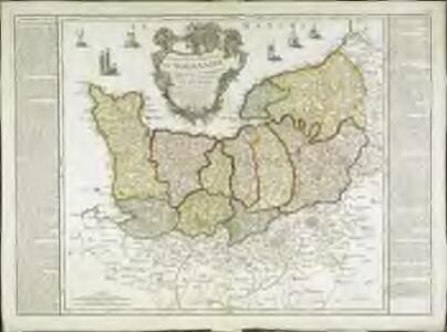 Carte de la province de Normandie qui comprend les gouvernements militaires de Normandie et du Havre de Grace